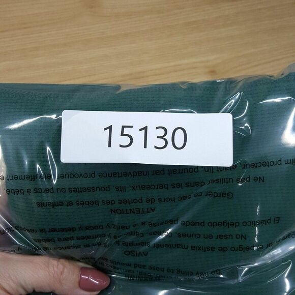 POLO Shirt Mens Small Green Pullover Crew Thermal Long Sleeve Raised Logo Pony - Picture 7 of 7